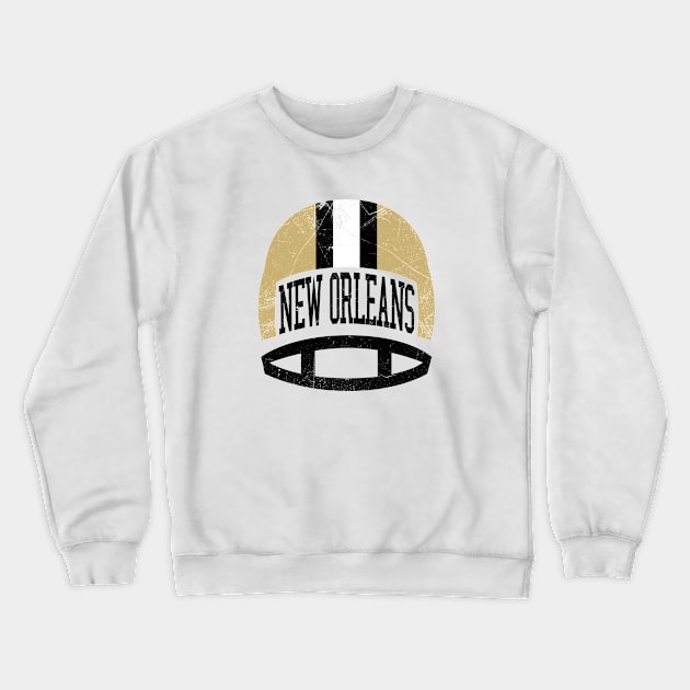 New Orleans Retro Helmet - White Crewneck Sweatshirt by KFig21